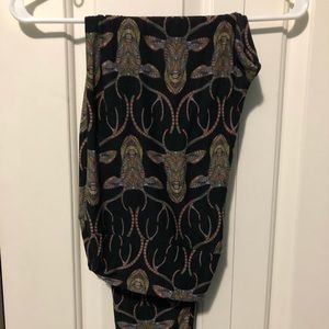 Lularoe black deer leggings TC